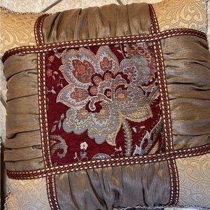 Croscille pillows & drapes-total of 5 pillows &  1 sham & Bedskirt